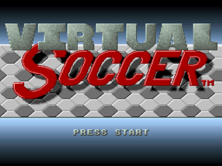 Virtual Soccer title screen for Super Nintendo